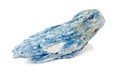 Macro stone kyanite mineral on white background