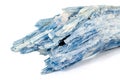 Macro stone kyanite mineral on white background