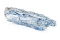 Macro stone kyanite mineral on white background