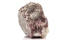 Macro stone Lepidolite mineral on white background