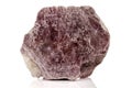 Macro stone Lepidolite mineral on white background Royalty Free Stock Photo