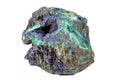 Macro stone mineral Azurite Malachite on a white background Royalty Free Stock Photo