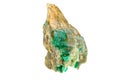 Macro stone mineral emerald on a white background Royalty Free Stock Photo