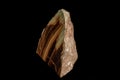 Macro stone mineral marble Onyx on a black background