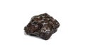 Macro stone mineral meteorite tektite on white background