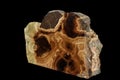 Macro stone mineral onyx marble on a black background Royalty Free Stock Photo