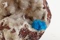Macro stone mineral Pentagonite on a white background