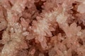 Macro stone mineral pink quartz amethyst on a black background Royalty Free Stock Photo