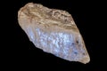 Macro of a stone Moonstone mineral on a black background Royalty Free Stock Photo