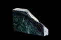 Macro stone Nephrite mineral on black background Royalty Free Stock Photo