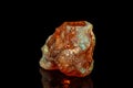 Macro stone Opal mineral in rock on a black background Royalty Free Stock Photo