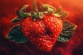 Macro strawberry fruit. Generate Ai Royalty Free Stock Photo