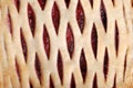 Macro strawberry pie top Royalty Free Stock Photo