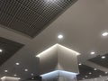 Macro Suspended Grid false ceiling with gypsum bulkhead design and column coves with indirect lighting for a lucrative design view