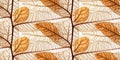 Macro texture of beautiful leaves in brown tones. AI generative illustration