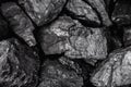 Macro texture black coal anthracite large amount for mine Royalty Free Stock Photo