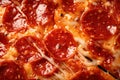 Macro texture of pepperoni pizza. food background Royalty Free Stock Photo