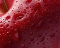 Detailed hyperrealistic macro texture of a ripe red apple Royalty Free Stock Photo