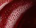 Detailed hyperrealistic macro texture of a ripe red apple Royalty Free Stock Photo
