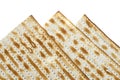 Macro of Three Matzoh (matza) Royalty Free Stock Photo