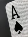 Macro View of Ace of Spaces Playing Card