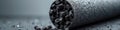 Macro view of activated carbon cylindrical structure with loose granules Royalty Free Stock Photo