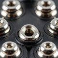 Macro View of an Audio Jack Input Panel Royalty Free Stock Photo