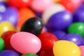 Macro view of a bowl of jelly beans