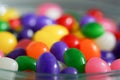 Macro view of a bowl of jelly beans