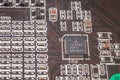 capacitance in motherboard of PC Royalty Free Stock Photo
