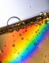 Prismatic Light Spectrum with Effervescent Bubbles Royalty Free Stock Photo