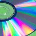 Iridescent Rainbow Light on a Compact Disc Royalty Free Stock Photo