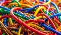 Complex Network of Colorful Electrical Cables Royalty Free Stock Photo