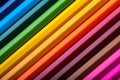 Macro view of colorful pencils.