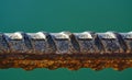 Macro view of corrosive iron bar