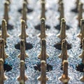 Macro View of CPU Processor Pins Royalty Free Stock Photo