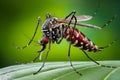 Macro view Culex Mosquito carries Encephalitis or Zika Virus