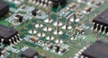 Macro View Electronic Circuit Board Technology Royalty Free Stock Photo