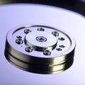 Inside a Computer Hard Disk Drive Royalty Free Stock Photo