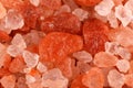 Macro view of Himalayan salt crystals with natural mineral texture Royalty Free Stock Photo