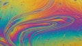 Macro View of Iridescent Soap Bubble Surface with Swirling Rainbow Colors image photo Royalty Free Stock Photo