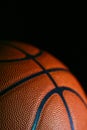 Macro View of Leather Basketball