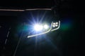 Macro view of modern black car xenon lamp headlight 15 Royalty Free Stock Photo