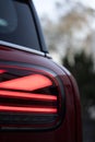 Macro view of modern car rear light Royalty Free Stock Photo