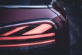 Macro view of modern car rear light Royalty Free Stock Photo