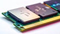 Macro View of a PC RAM Memory Module Royalty Free Stock Photo