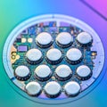 High-Tech Sensor Network on a Circuit Board Royalty Free Stock Photo