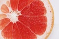 Macro view of ruby red grapefruit slice Royalty Free Stock Photo
