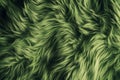 Macro View of Soft, Fluffy Green Fur Texture