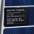 Macro View of Solar Panel Data Plate Royalty Free Stock Photo